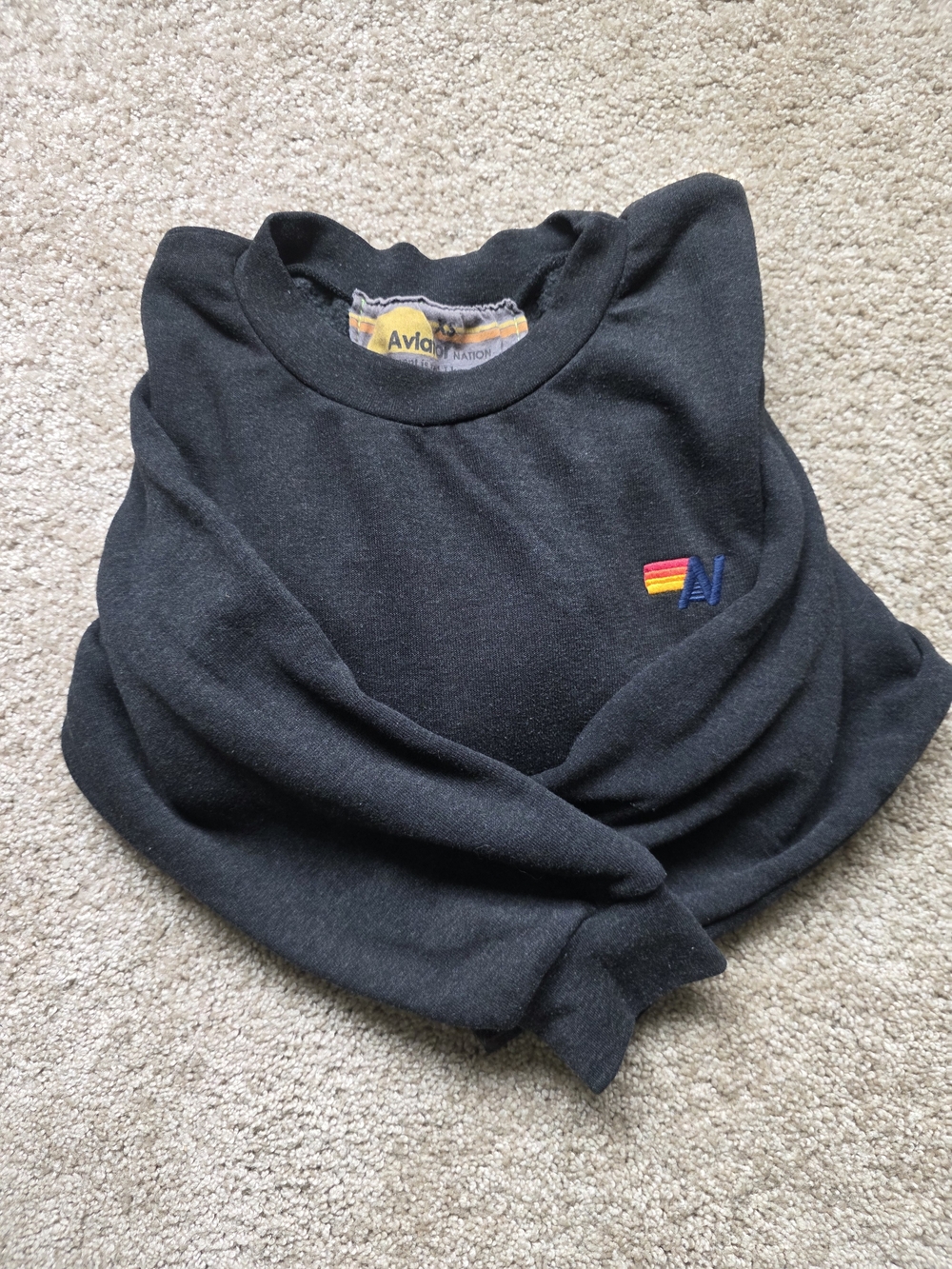 Aviaor Nation Check 2 Sleeve Relaxed Crew